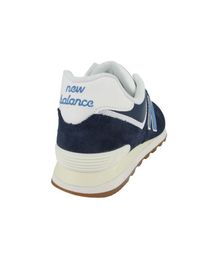 New Balance 574 - Sneakers Casual da Uomo in Camoscio e Tessuto Blu