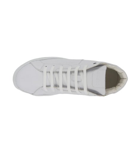 Guess Todi Mid - Sneakers Alte Casual da Uomo in Pelle Sintetica Total White