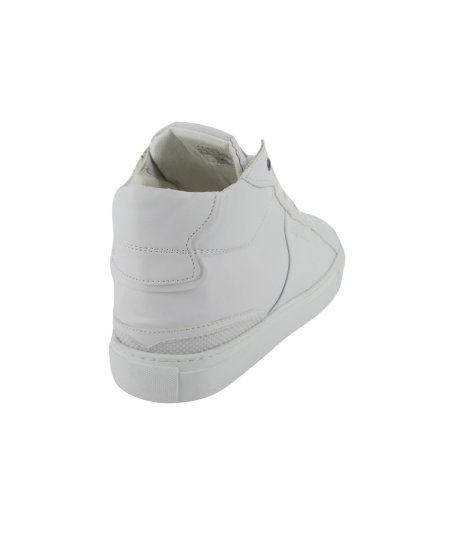 Guess Todi Mid - Sneakers Alte Casual da Uomo in Pelle Sintetica Total White