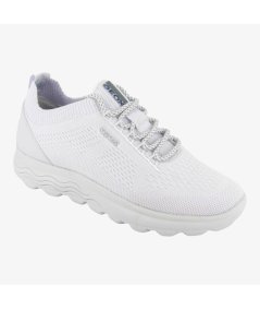 Geox Spherica Sneakers Donna in tessuto total White