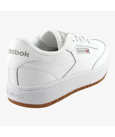 Reebok Club Sneakers C Double <br />  <br />  in Pelle Bianca