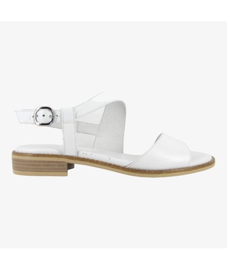 NeroGiardini E410460D - Sandalo da Donna Basso in Pelle Bianco
