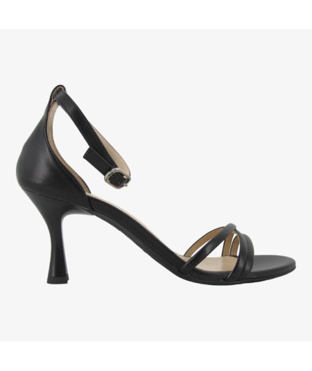 NeroGiardini E410120DE - Sandalo Elegante da Donna con Tacco a Rocchetto Nero