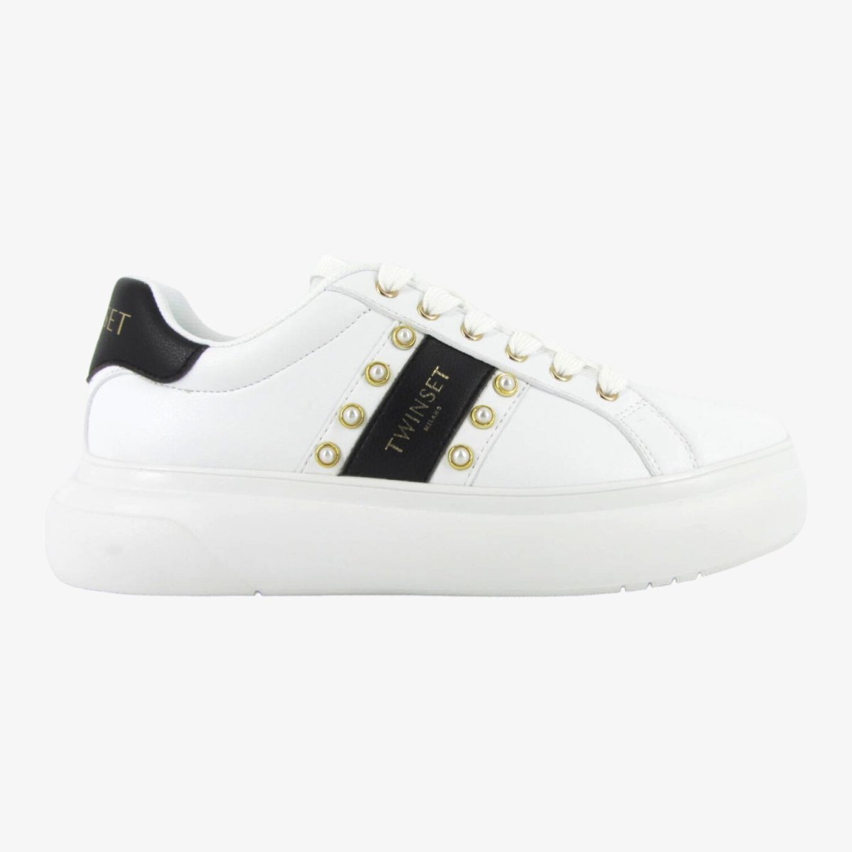 Twinset 242TCP01E Sneakers da donna bianche e nere