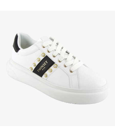 Twinset 242TCP01E Sneakers da donna bianche e nere