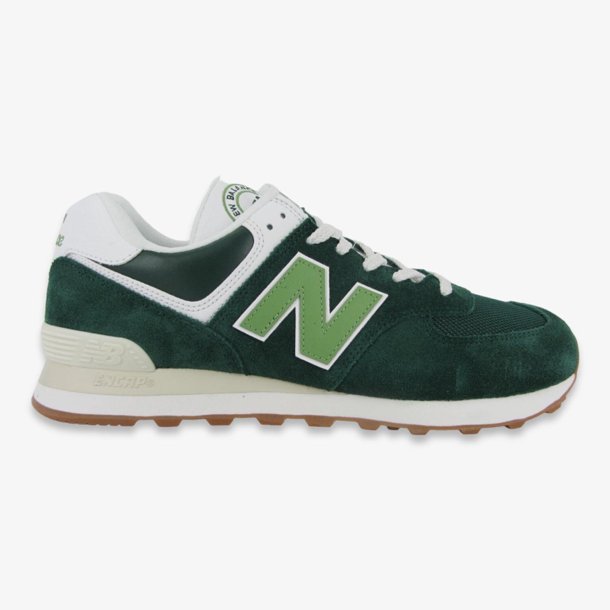 New Balance 574 - Sneakers Casual da Uomo in Camoscio e Tessuto Verde