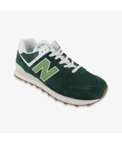 New Balance 574 - Sneakers Casual da Uomo in Camoscio e Tessuto Verde