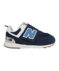 New Balance 574 Hook & Loop - Sneakers Casual da Bambino in Camoscio Blu