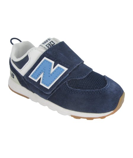 New Balance 574 Hook & Loop - Sneakers Casual da Bambino in Camoscio Blu