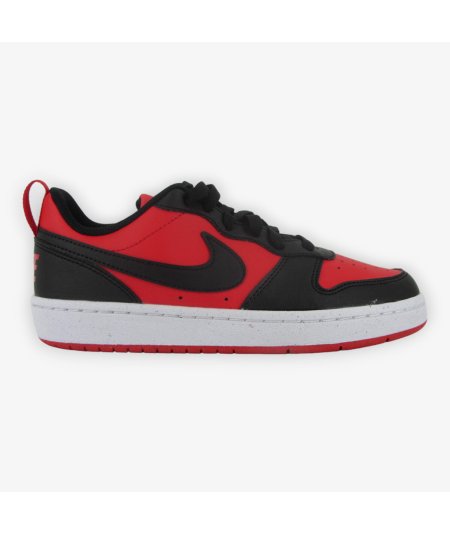 Nike Court Borough Low (GS) - Sneakers Sportiva da Ragazzo in Pelle Rosso Nero