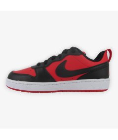 Nike Court Borough Low (GS) - Sneakers Sportiva da Ragazzo in Pelle Rosso Nero