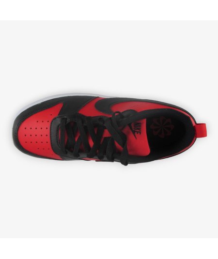 Nike Court Borough Low (GS) - Sneakers Sportiva da Ragazzo in Pelle Rosso Nero