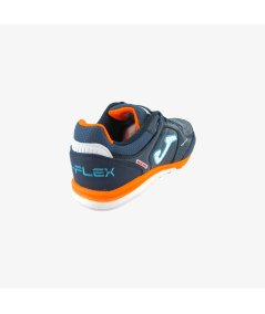 Joma Top Flex Rebound - Scarpino da Calcetto in Pelle Blu Suola Indoor