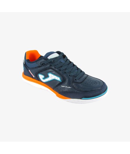 Joma Top Flex Rebound - Scarpino da Calcetto in Pelle Blu Suola Indoor