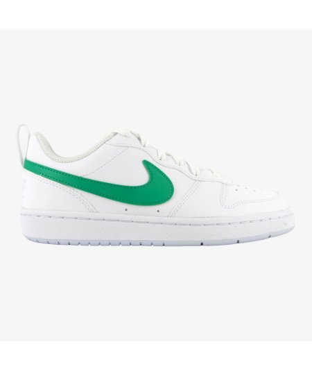 Nike Court Borough Low (GS) - Sneakers Sportiva da Ragazzo in Pelle Bianca Verde