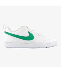 Nike Court Borough Low (GS) - Sneakers Sportiva da Ragazzo in Pelle Bianca Verde