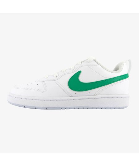 Nike Court Borough Low (GS) - Sneakers Sportiva da Ragazzo in Pelle Bianca Verde