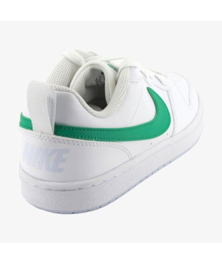 Nike Court Borough Low (GS) - Sneakers Sportiva da Ragazzo in Pelle Bianca Verde