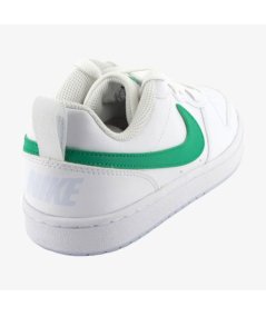Nike Court Borough Low (GS) - Sneakers Sportiva da Ragazzo in Pelle Bianca Verde