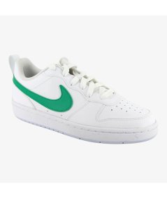 Nike Court Borough Low (GS) - Sneakers Sportiva da Ragazzo in Pelle Bianca Verde