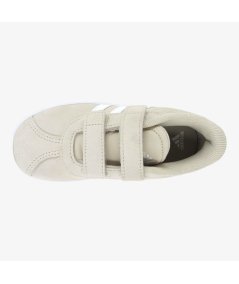 Adidas VL Court 3.0 Scarpe Da Bambino in Camoscio con Doppio Strappo Beige