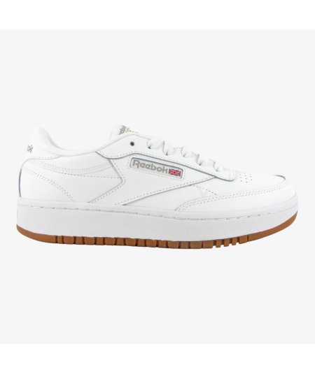 Reebok Club Sneakers C Double <br />  <br />  in Pelle Bianca