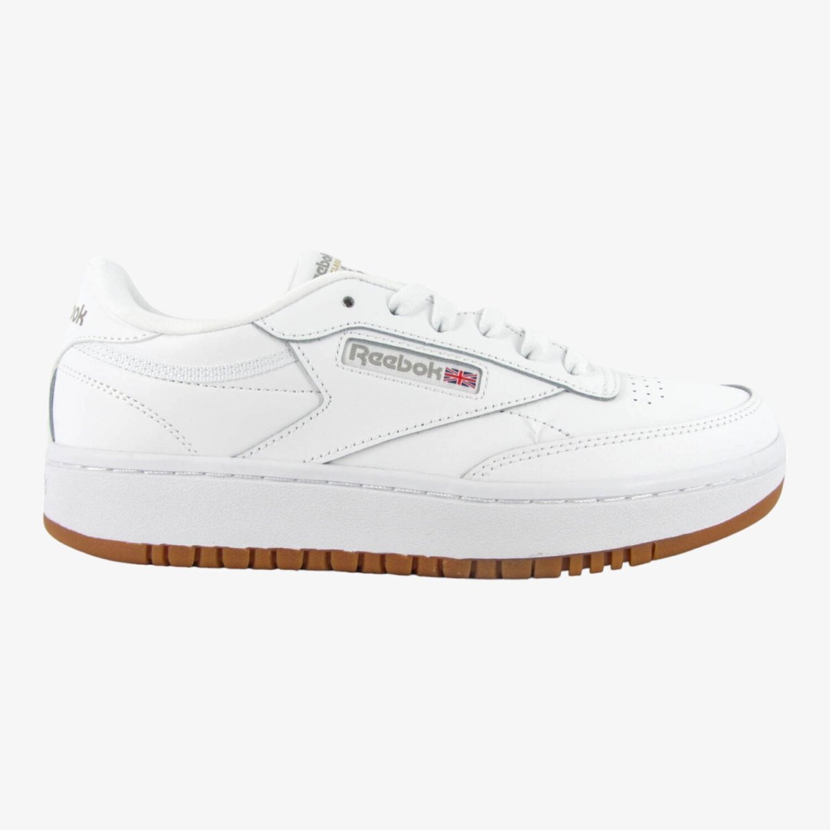 Reebok Club Sneakers C Double <br />  <br />  in Pelle Bianca