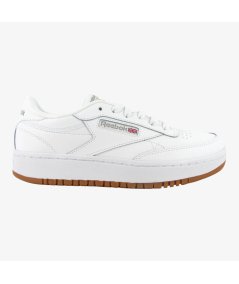 Reebok Club Sneakers C Double <br />  <br />  in Pelle Bianca