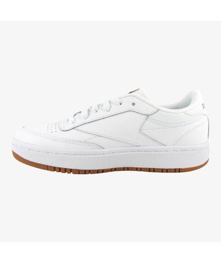 Reebok Club Sneakers C Double <br />  <br />  in Pelle Bianca