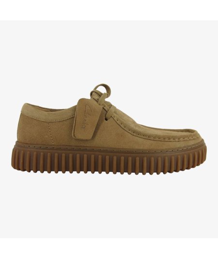 Clarks Torhill Lo - Wallabee da Uomo in Camoscio Sabbia con Memory Foam