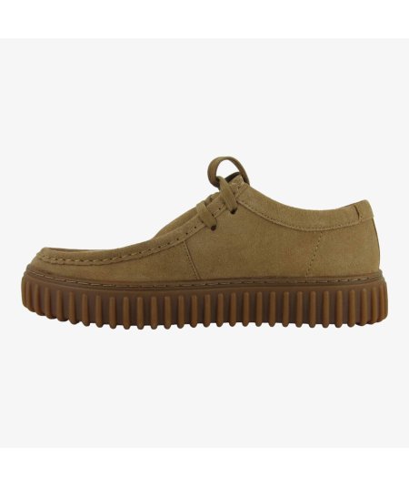 Clarks Torhill Lo - Wallabee da Uomo in Camoscio Sabbia con Memory Foam