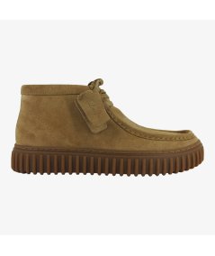 Clarks Torhill Hi - Wallabee Alte da Uomo in Camoscio Sabbia con Memory Foam