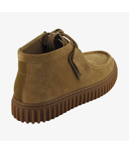 Clarks Torhill Hi - Wallabee Alte da Uomo in Camoscio Sabbia con Memory Foam