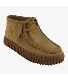 Clarks Torhill Hi - Wallabee Alte da Uomo in Camoscio Sabbia con Memory Foam