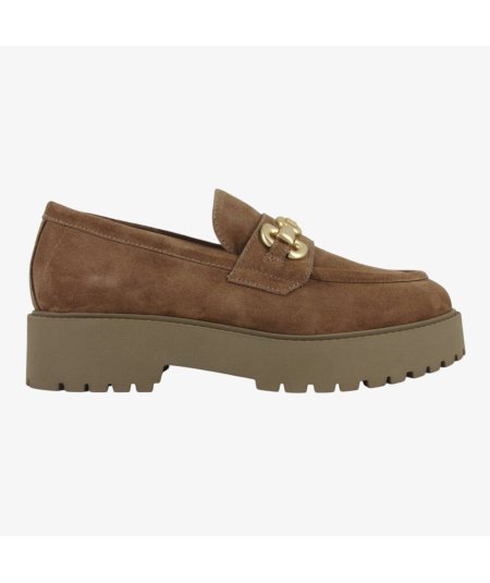 NeroGiardini I411390D - Mocassino da Donna in Camoscio con Morsetto