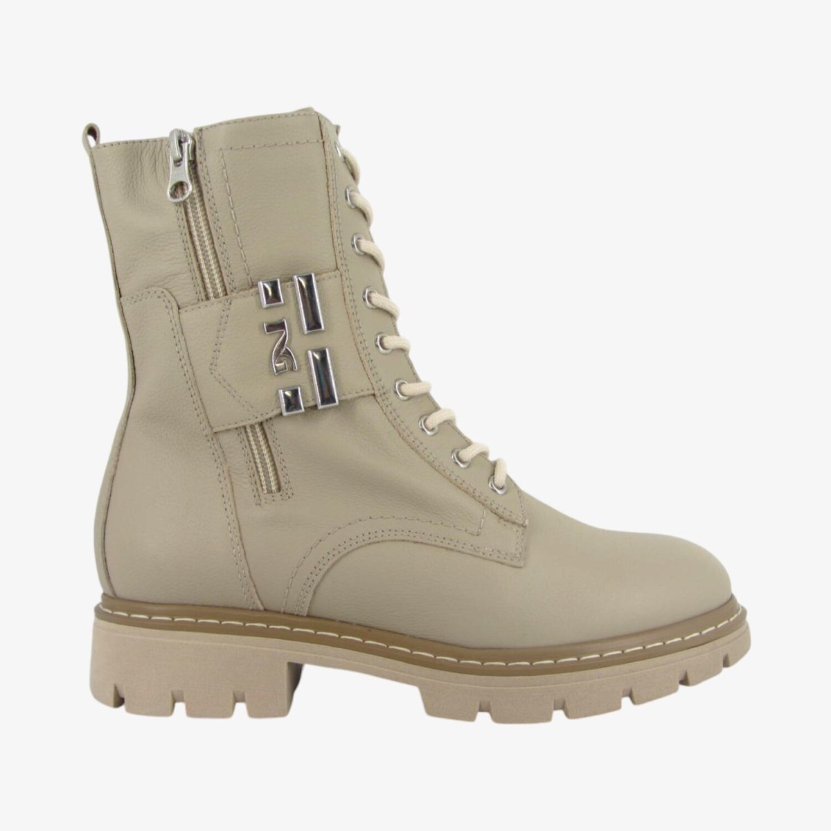 NeroGiardini I411863D - Anfibio da Donna in Pelle con Zip Laterale