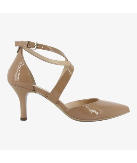 NeroGiardini E011085DE - Décolleté da Donna con Tacco a Spillo Beige in Vernice