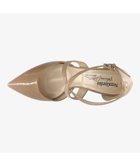 NeroGiardini E011085DE - Décolleté da Donna con Tacco a Spillo Beige in Vernice