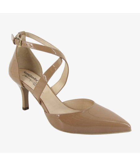 NeroGiardini E011085DE - Décolleté da Donna con Tacco a Spillo Beige in Vernice