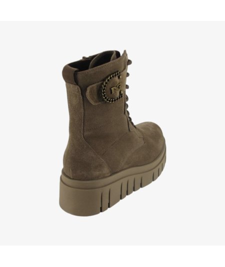 NeroGiardini I411921D - Anfibio in Camoscio da Donna con Platform e Zip