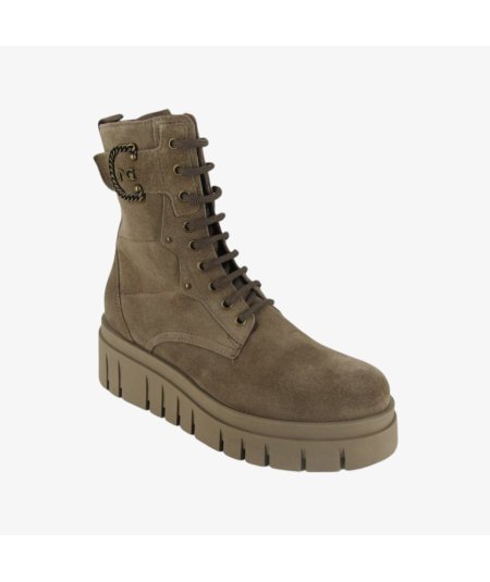 NeroGiardini I411921D - Anfibio in Camoscio da Donna con Platform e Zip