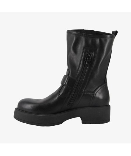 NeroGiardini I411980D - Stivaletto Biker da Donna in Pelle con Zip