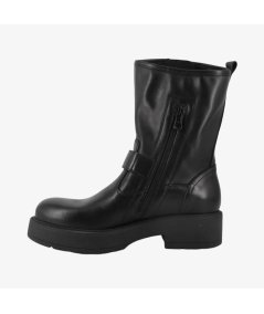 NeroGiardini I411980D - Stivaletto Biker da Donna in Pelle con Zip