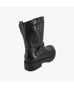 NeroGiardini I411980D - Stivaletto Biker da Donna in Pelle con Zip