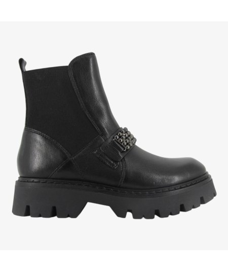 CafèNoir C1FC2006 - Stivaletto Chelsea da Donna in Pelle con Accessorio