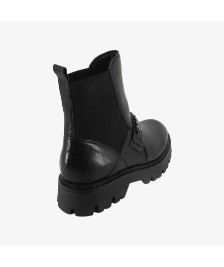 CafèNoir C1FC2006 - Stivaletto Chelsea da Donna in Pelle con Accessorio