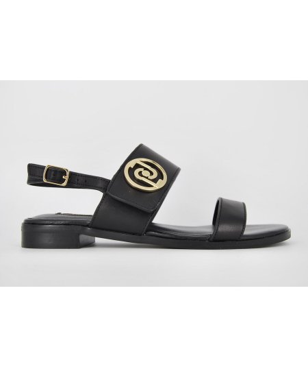 Liu Jo Erin 3 - Sandalo da Donna in Pelle Nero con Fibbia
