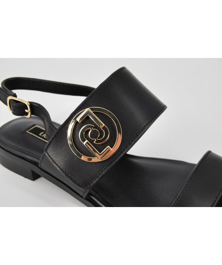 Liu Jo Erin 3 - Sandalo da Donna in Pelle Nero con Fibbia