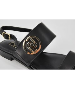 Liu Jo Erin 3 - Sandalo da Donna in Pelle Nero con Fibbia