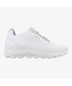 Geox Spherica Sneakers Donna in tessuto total White